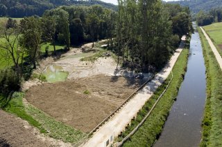 Le Canton de Vaud poursuit son programme de renaturation de ses cours d'eau (archives). Keystone/LAURENT GILLIERON